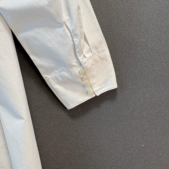 Roaman's White Tunic‎ Top Plus Size 22W Long Sleeve V Neck Hi Low Hem Shirt - Picture 6 of 6